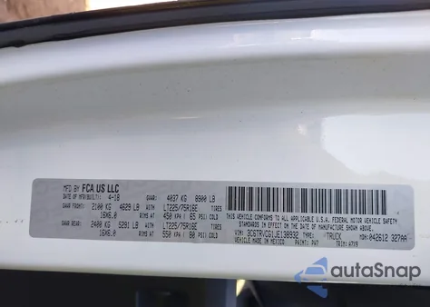 2018 Ram Promaster 2500 High Roof 136 Wb из США, поврежденный, VIN 3C6TRVCG1JE138932